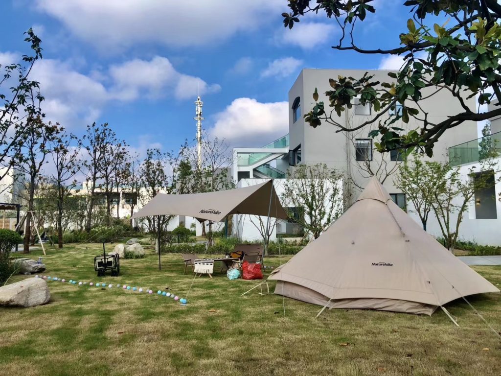 Naturehike ワンポールテント六辺形ピラミッド型テント 3?4人用 雪スカート付き ファミリーキャンプテント ピラミッドテント 簡単